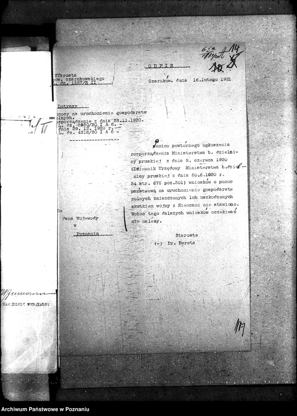 Obraz 18 z jednostki "Sprawy szczegółowo-administracyjne Szkody wojenne p. Chodzież i Czarnków"