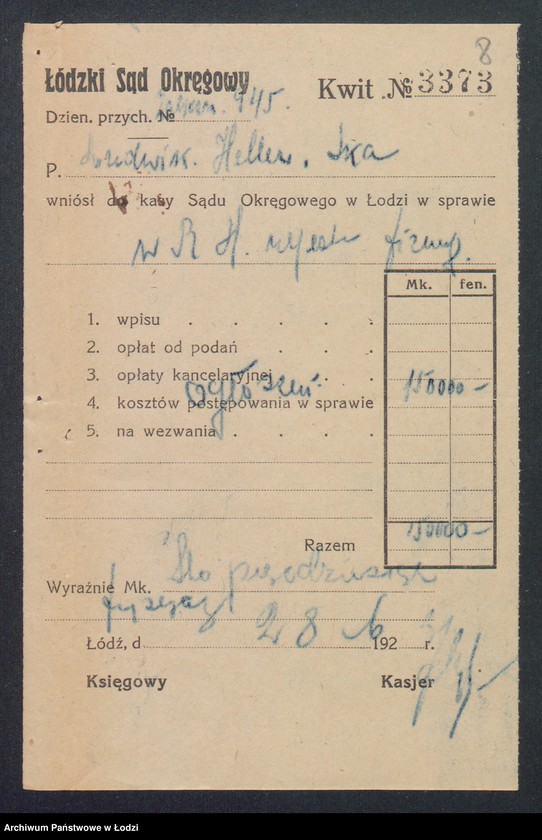 Obraz 10 z jednostki "Ludwik Heller i S-ka – wyrób i sprzedaż towarów manufakturowych"