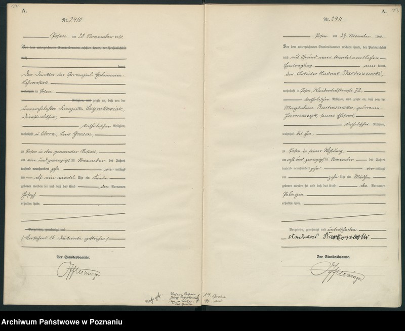 Obraz 14 z jednostki "Księga miejscowa urodzeń tom V [Rejestr główny urodzeń]"