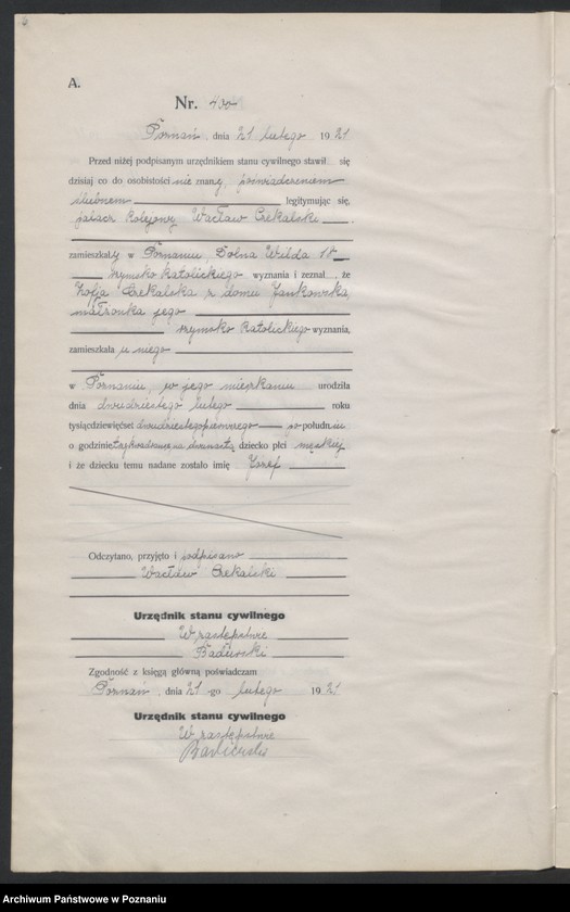 Obraz 8 z jednostki "Księga urodzeń odpis tom II [Rejestr poboczny urodzeń]"