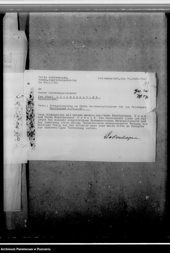 Obraz 16 z jednostki "Leibentragen, Fritz - Stadtobersekretär"