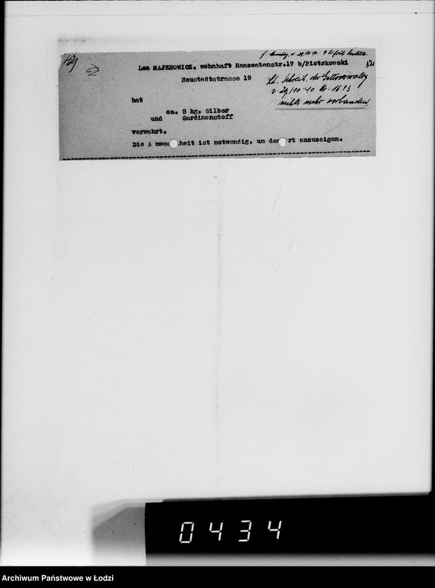 Obraz 16 z jednostki "[Informacje o posiadaniu przez Żydów kosztowności]"