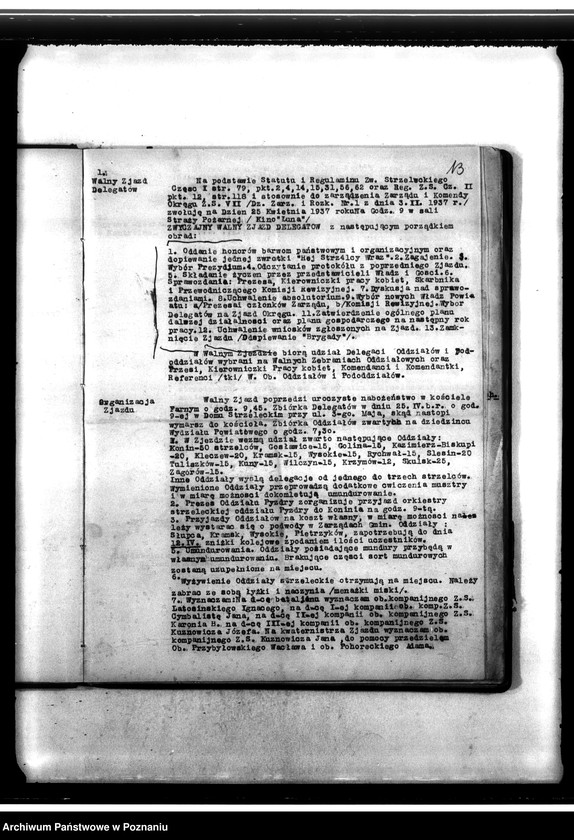 Obraz 17 z jednostki "Dziennik zarządzeń i rozkazów Komendy Powiatowej Związku Strzeleckiego w Koninie"