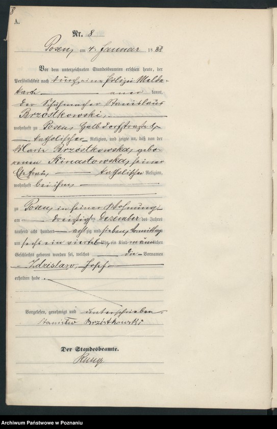 Obraz 11 z jednostki "Księga urodzeń t. I"