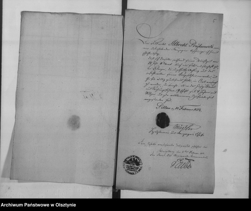 image.from.unit.number "Anstellung des Feldwebel Przyborowski [Albrecht]"