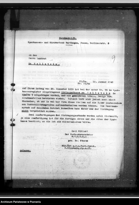 Obraz 13 z jednostki "Sparkassen und Giroverband Wartheland"