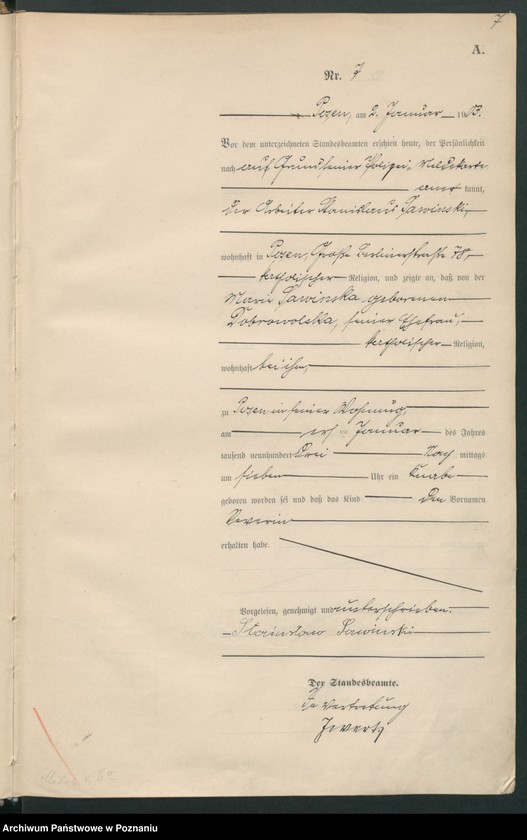 Obraz 10 z jednostki "Księga urodzeń tom I"