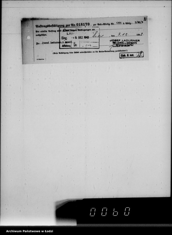 Obraz 6 z jednostki "Lebensmitteleinkauf. Aufträge, [Lieferscheinen und Rechnungen] 18111-18170"