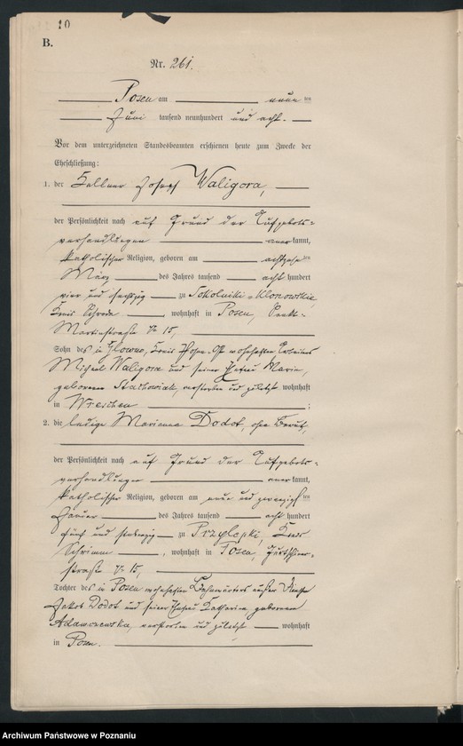 Obraz 12 z jednostki "Księga miejscowa małżeństw tom II [Rejestr główny małżeństw]"