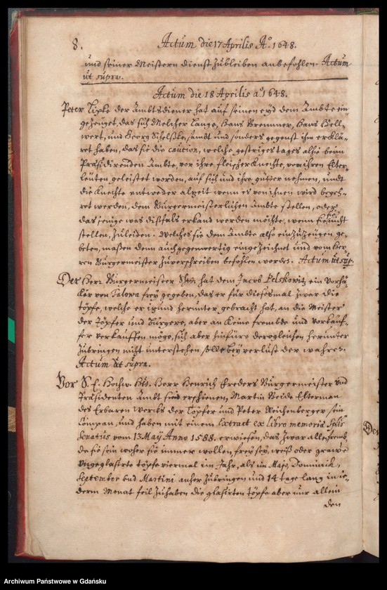 image.from.unit.number "[…] Praesidirende[s] Ambtbuch H. Bürgerm. Heinrich Freders [16.III.1648-31.III.1649] /indeks/"