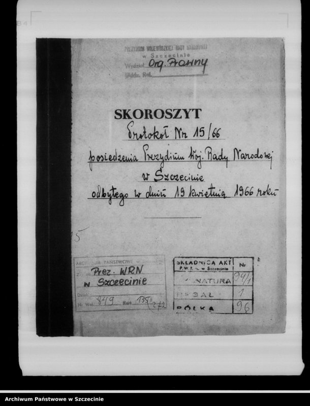 Obraz 4 z jednostki "Protokół posiedzenia Prezydium Wojewódzkiej Rady Narodowej nr 15, miesiąc kwiecień"