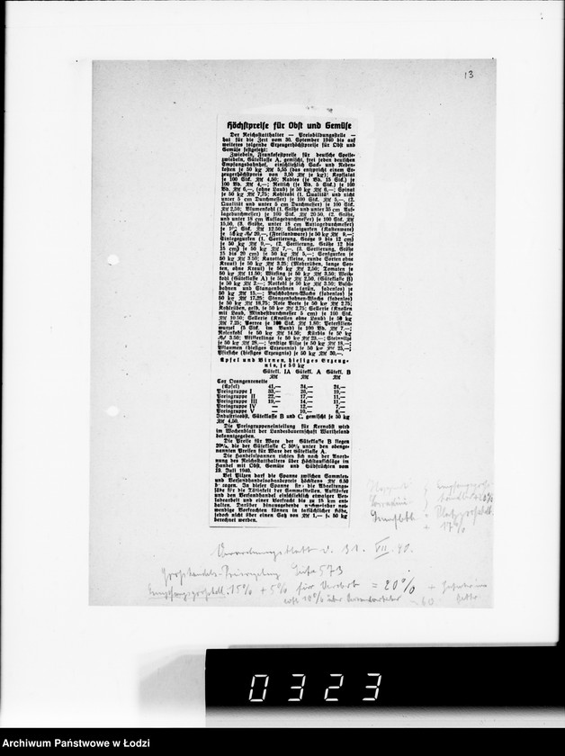 Obraz 17 z jednostki "Amtliche.Bekanntmachungen, Erzeugerhöhstpreise für Obst und Gemüse."