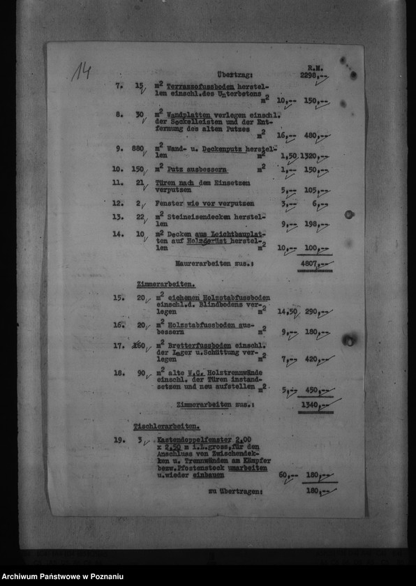 Obraz 18 z jednostki "Buten für die Bauschule, die Meisterschule in Posen, Landwirtschaftsschule in Turek, Textilschule in Litzmannstadt, Schniederinnenschule in Posen"