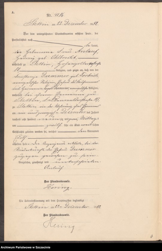 image.from.unit.number "Geburts-Register (Neben-Register) Band X"