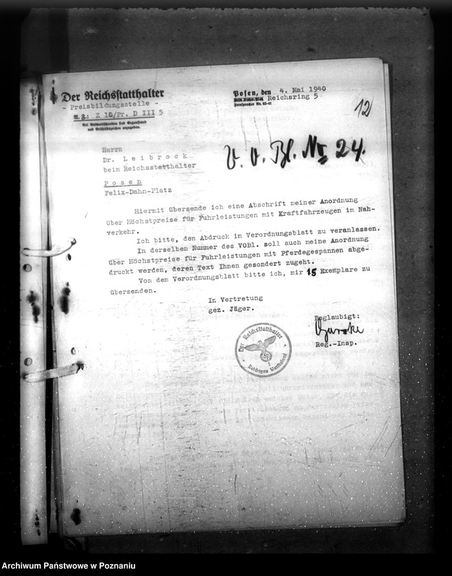 Obraz 16 z jednostki "Verordnungsblatt Nr. 24"