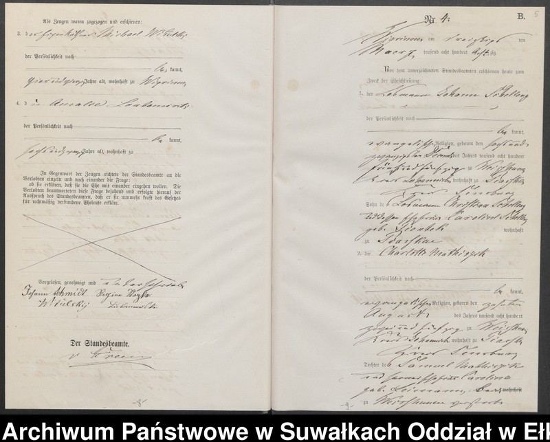 image.from.unit.number "Heiraths-Haupt-Register des Königlich Preussischen Standes-Amtes Guszianka Kreis Sensburg"