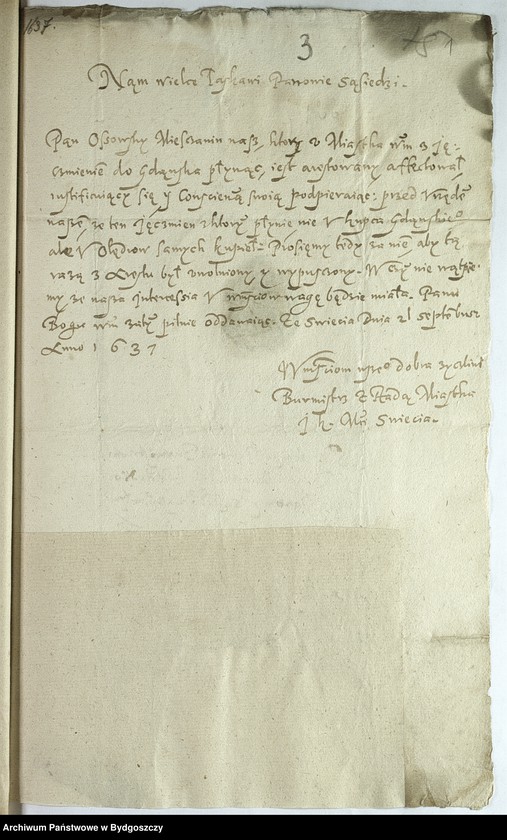 image.from.unit.number "Schriftwechsel der Stadt Neuenburg mit Schwetz"