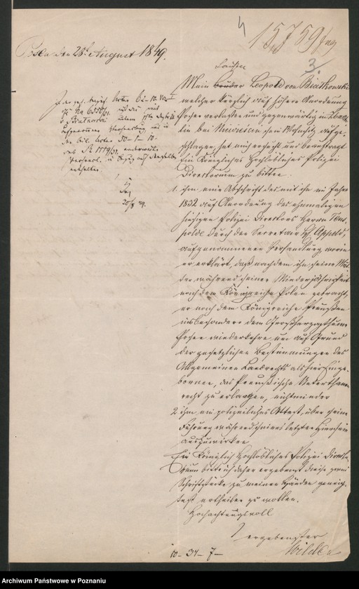 Obraz 8 z jednostki "A. betr. den polnischen Emigranten Leopold von Białkowski"