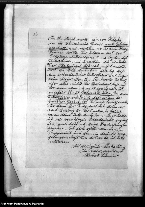 Obraz 19 z jednostki "Zur Mitteilung an des Oberkommander der Wehrmacht für event. Strafverfolgung polnischer Soltaten"