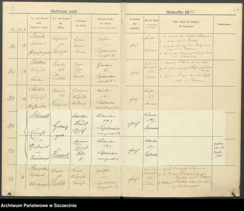 image.from.unit.number "Taufregister Gollnow. St. Katharinen-Kirchengemeinde."