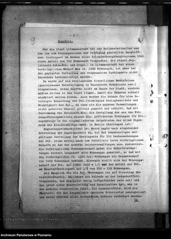 Obraz 14 z jednostki "Neubau. Wohnungen der Polizei - Litzmannstadt"