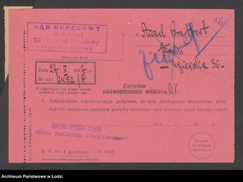 Obraz 18 z jednostki "Ajzel Brajtbort- sprzedaż mąki"