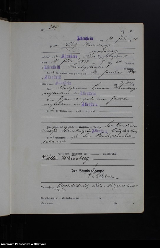 image.from.unit.number "Sterbe-Haupt-Register Tom II, Nr 382-739"