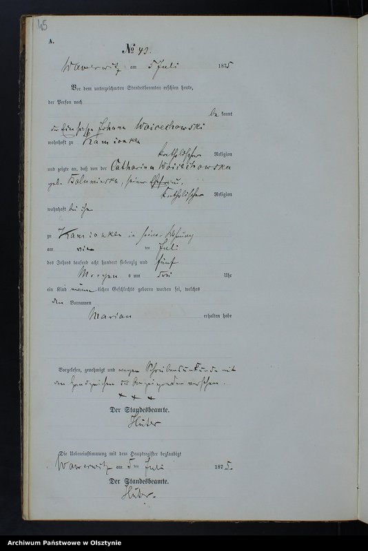 image.from.team "Urząd Stanu Cywilnego w Wielkich Bałówkach pow. nowomiejski"