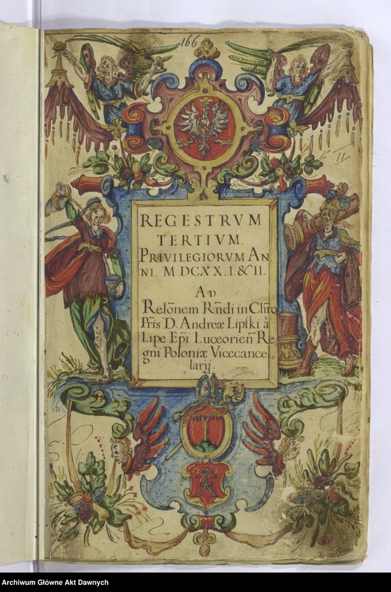 Obraz z jednostki ""Regestrum tertium privilegiorum - - ad relationem - - Andreae Lipski a Lipe - - R.P. vicecancellarii "."