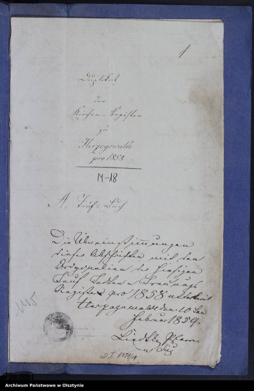 Obraz 2 z kolekcji "Najcenniejsze zbiory Archiwum Państwowego w Olsztynie111"