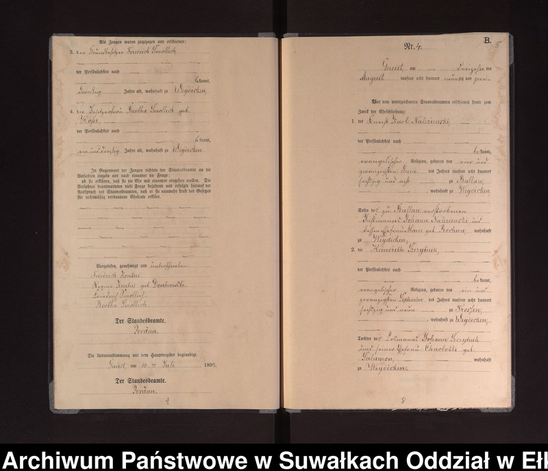 image.from.unit.number "Heiraths-Neben-Register des Königlichen Preussischen Standes-Amtes Gneist Kreis Loetzen"