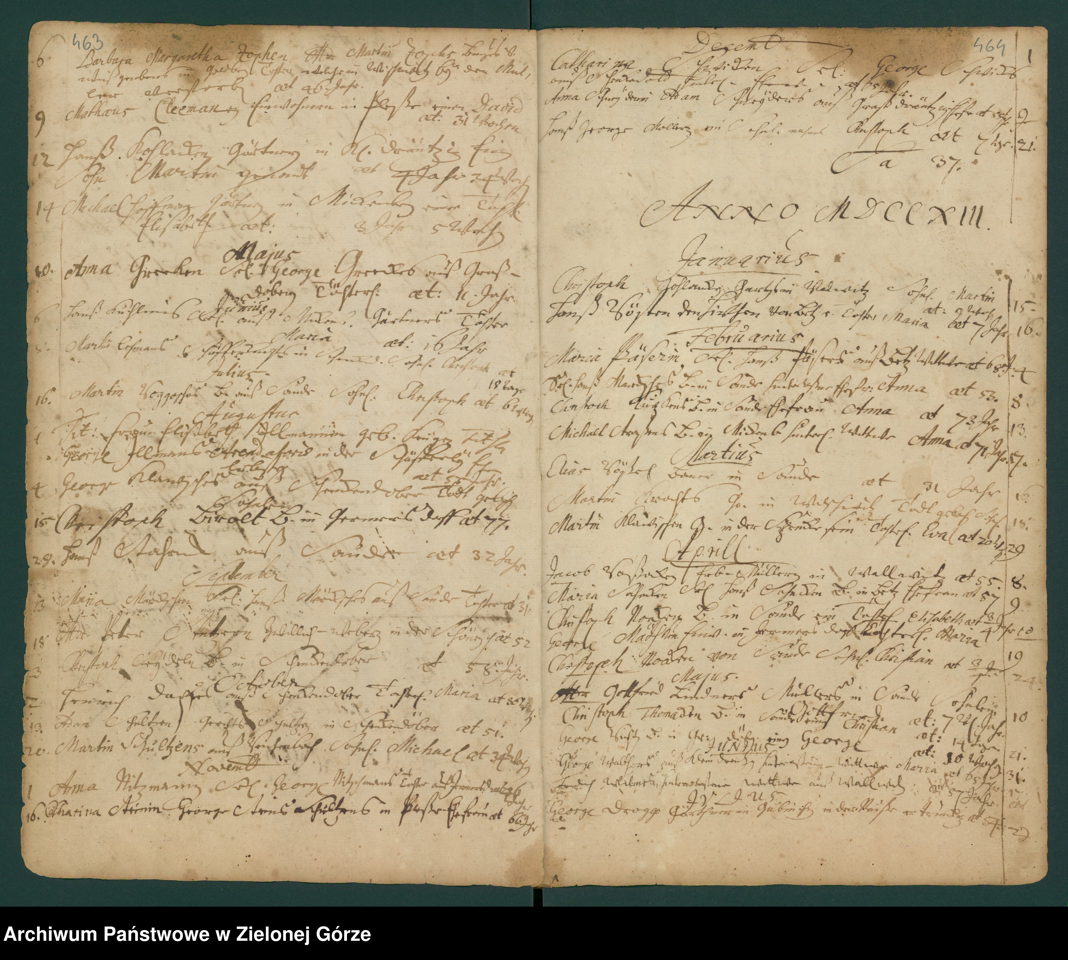 Skan z jednostki: Geburts und Tauf Reg[ister] Klosterkirche zu Guben