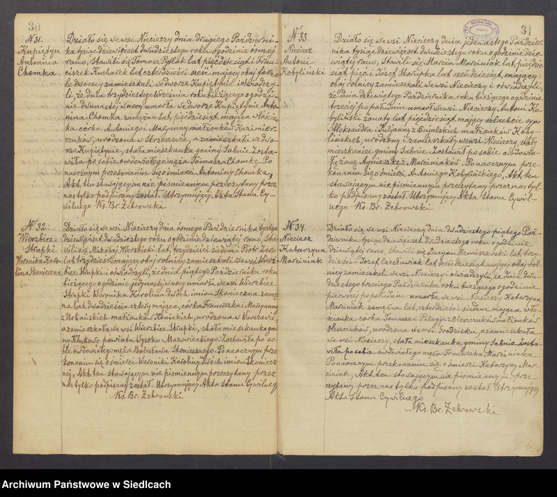 image.from.unit.number "Unikat aktów zmarłych z Parafii Nieciecz od 1919 roku do 1935 roku"