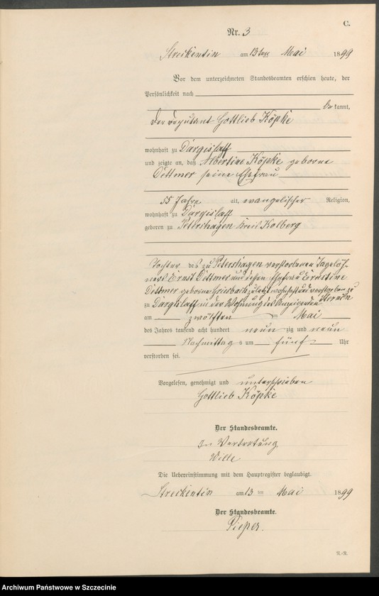Obraz 6 z jednostki "Sterbe-Register (Neben-Register)"