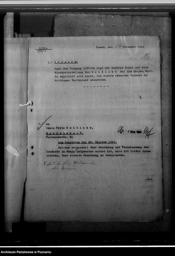 Obraz 20 z jednostki "Rast, Erich; Heidicke, Fritz - urzędnicy"