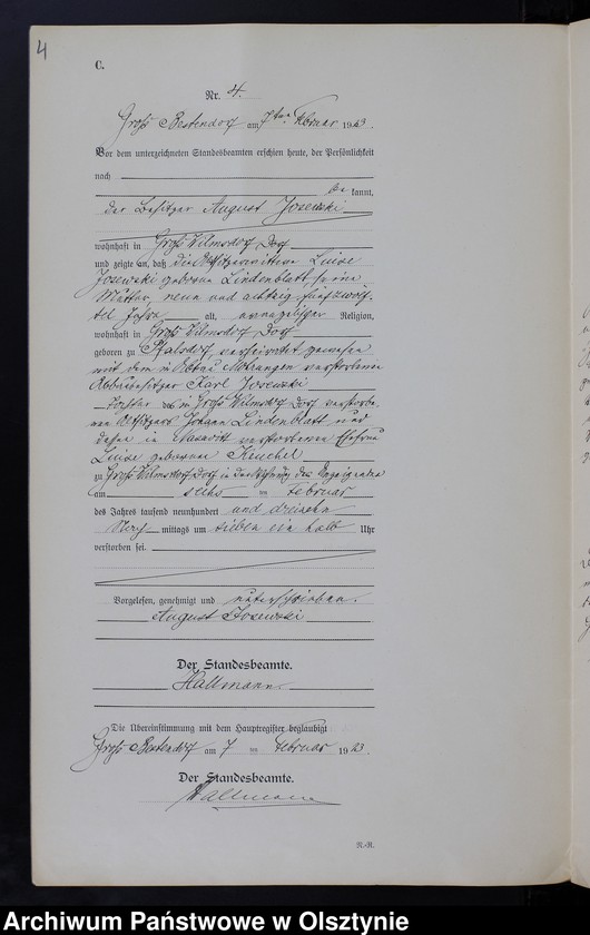 image.from.unit.number "Sterbe-Neben-Register Nr 1 - 33"