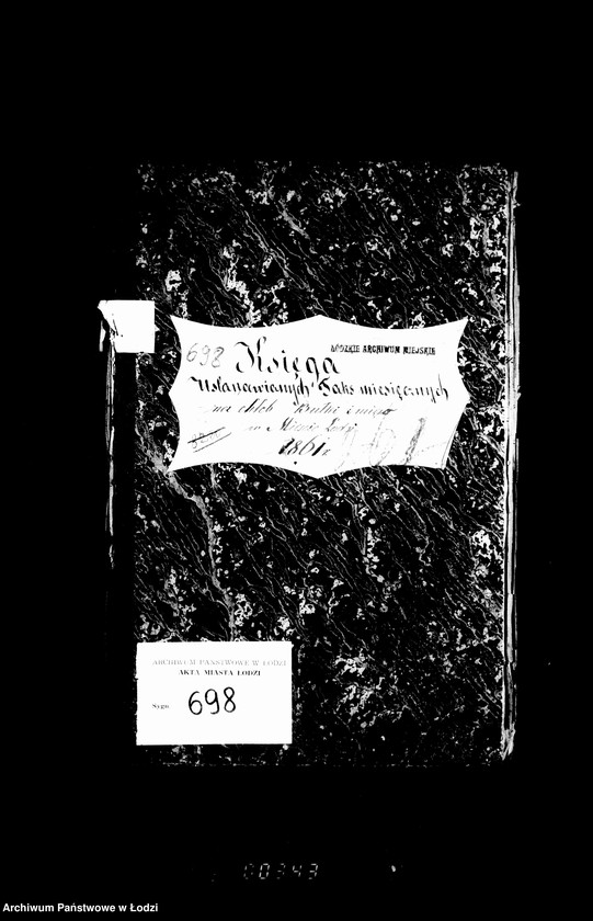 Obraz 4 z jednostki "Księga ustanowionych taks miesięcznych na chleb, bułki i mięso w m. Łodzi 1861 roku"