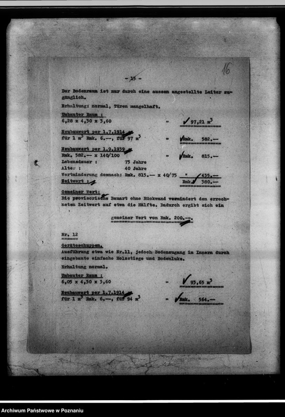 Obraz 19 z jednostki "Gauerziehungsheim Posen. Hauptgelände. Schätzungsbericht."