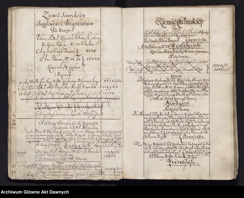 image.from.unit.number "Rejestr różnych dochodów Rzeczypospolitej uchwalonych na sejmie 1654 r."
