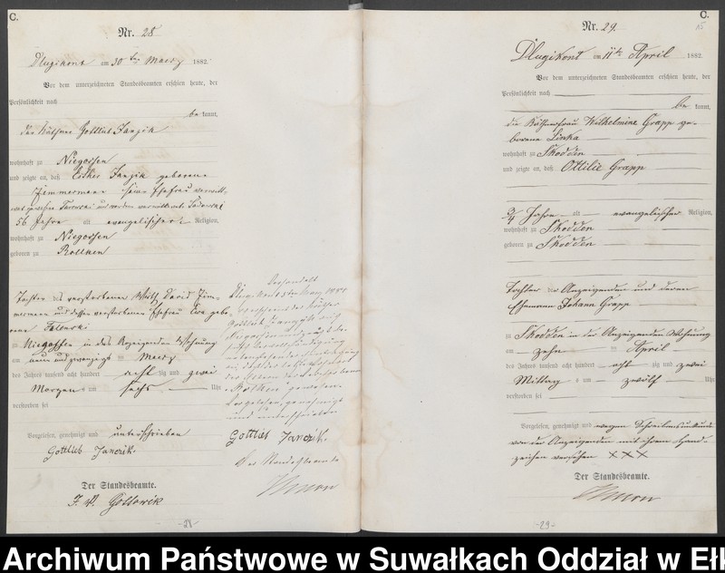 image.from.unit.number "[Sterbe-Haupt-Register des Königlich Preussischen Standes-Amtes Kumilsko Kreis Johannisburg]"