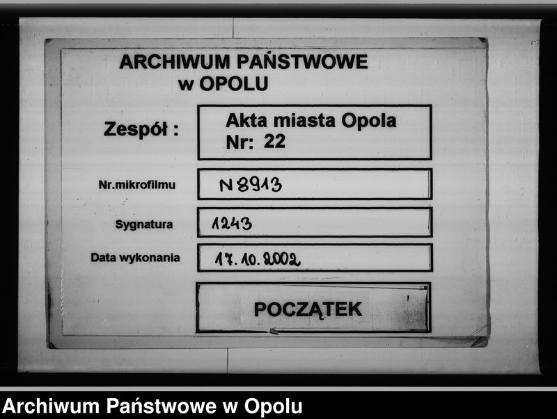 Obraz 1 z jednostki "Acta des Magistrats zu Oppeln betr[effend] die Wahl eines Deputirten zur Provinzial Kriegs Schulden Regulirungs Commission Vol. I de anno 1812"