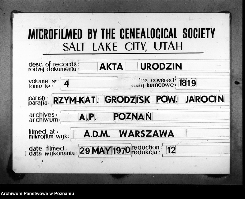 Obraz 1 z jednostki "Liber baptisatorum"