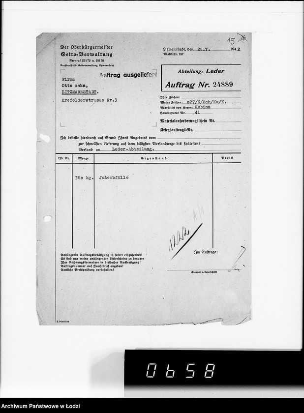 Obraz 19 z jednostki "I a Kauf-Aufträge. A-J. [Przybory szewskie i techniczne]"