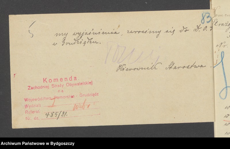 image.from.unit.number "Zaopatrzenie w broń Komendy Wojewódzkiej i Komend Powiatowych Zachodniej Straży Obywatelskiej na Województwo Pomorskie"