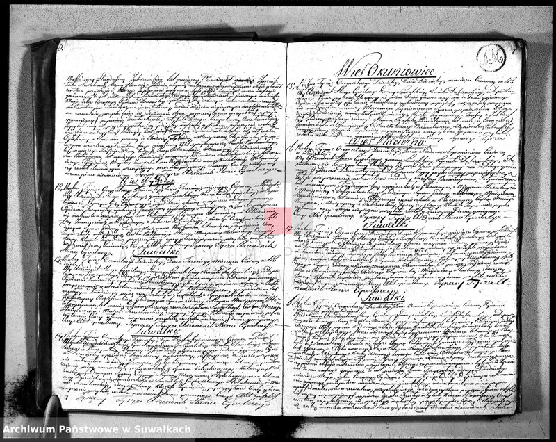 Obraz 6 z jednostki "Księga aktu ślubnego gminy suwalskiey, powiatu dąbrowskiego w departamencie łomżyńskim na rok 1810 1 Maja po 1 Maja 1811 roku"