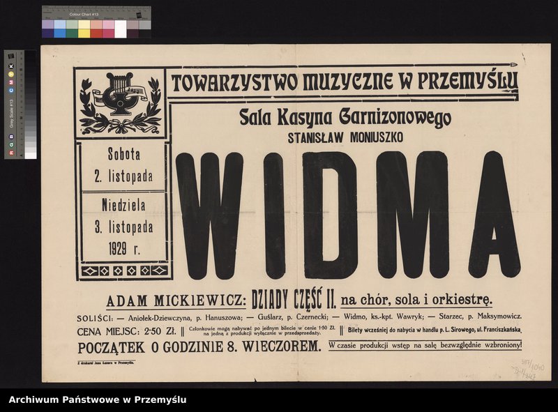 Obraz 1 z kolekcji "Twórczość Stanisława Moniuszki na przemyskich afiszach"