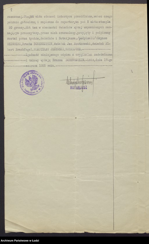 Obraz 10 z jednostki "Szymon Wajnberg, Mojsze – Icchok Wajnberg – wyrób towarów włokienniczych i skręcalni"