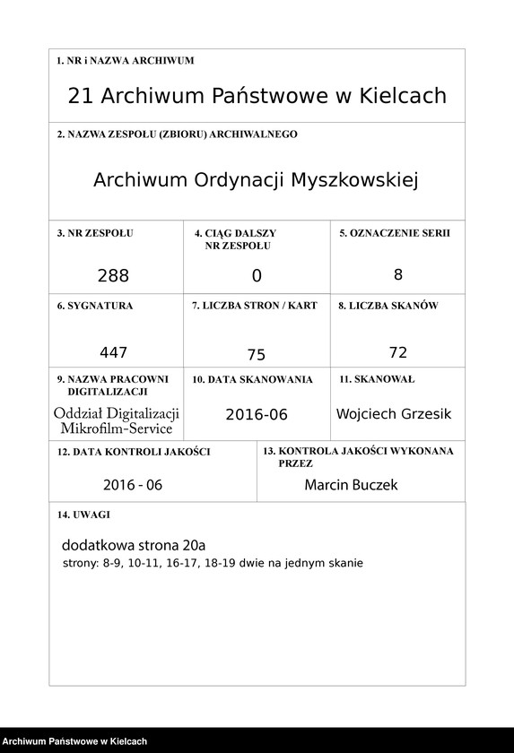 Obraz 1 z jednostki "Niegardów. Komisja włościańska i likwidacyjna"