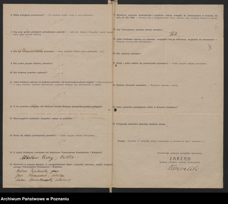 Obraz 8 z jednostki "Materiały organizacyjne dotyczące historii Powstania Wielkopolskiego."