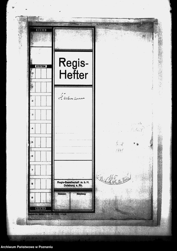 Obraz 4 z jednostki "Wykaz akt dla wydziału Wirtschaft und Arbeit"